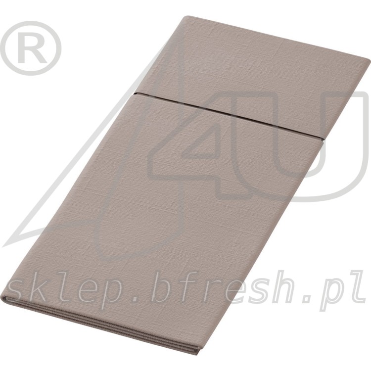 Kieszonki na sztućce Duniletto Slim 40 x 33 cm Szarobeżowe 65 szt