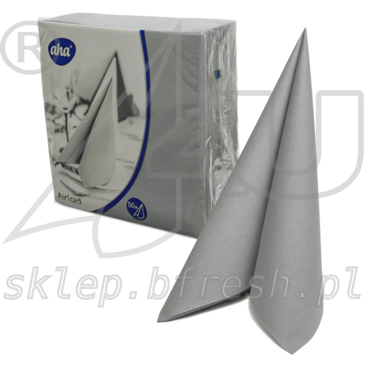 Serwetki flizelinowe AHA 40x40 cm Szare 50 szt