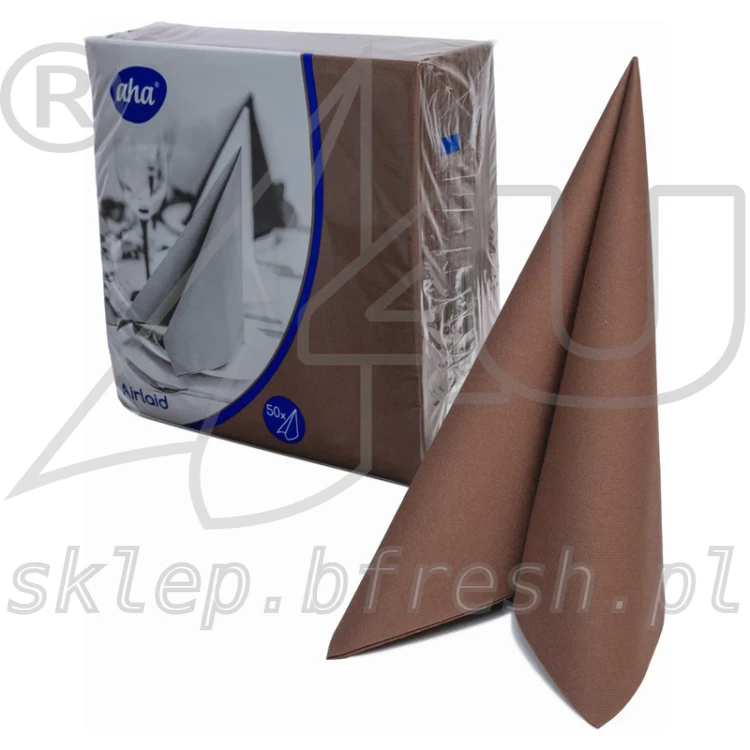 Serwetki flizelinowe AHA 40x40 cm Brązowe 50 szt