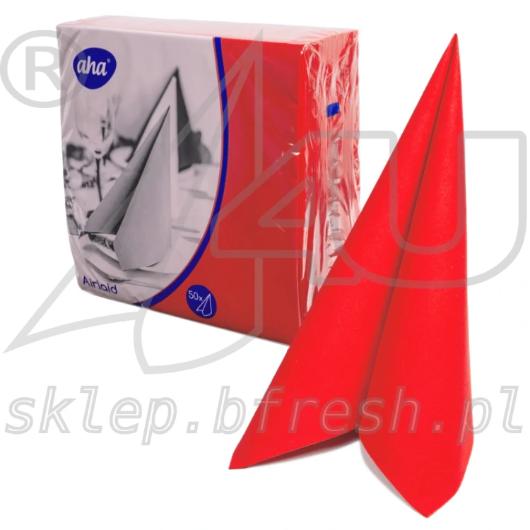 Serwetki flizelinowe AHA 40x40 cm Czerwone 50 szt