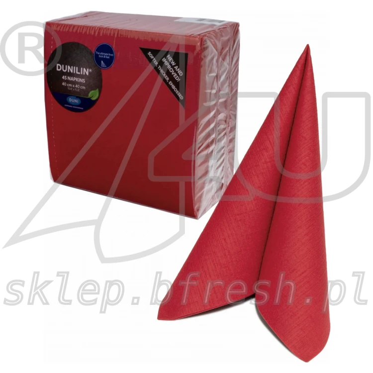 Serwetki flizelinowe Dunilin 40x40 cm Bordowe 45 szt