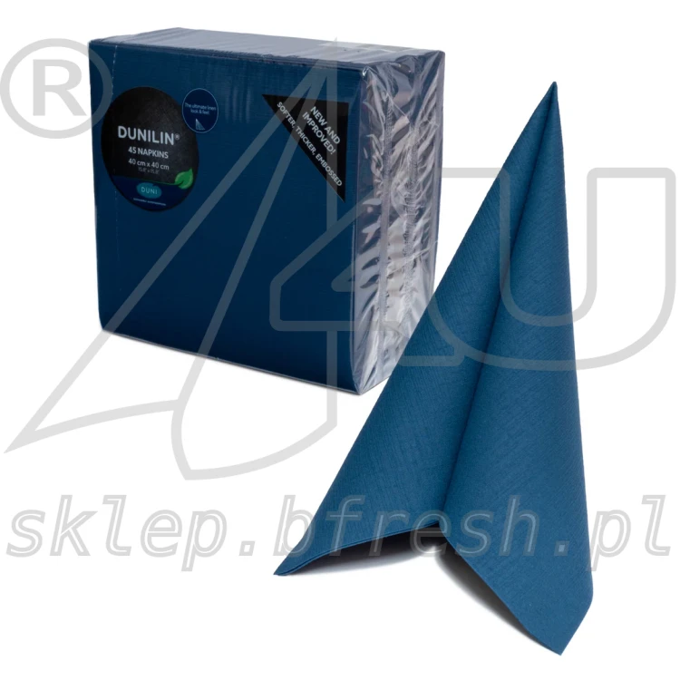 Serwetki flizelinowe Dunilin 40x40 cm Granatowe 45 szt