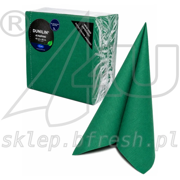 Serwetki flizelinowe Dunilin 40x40 cm Zielone 45 szt