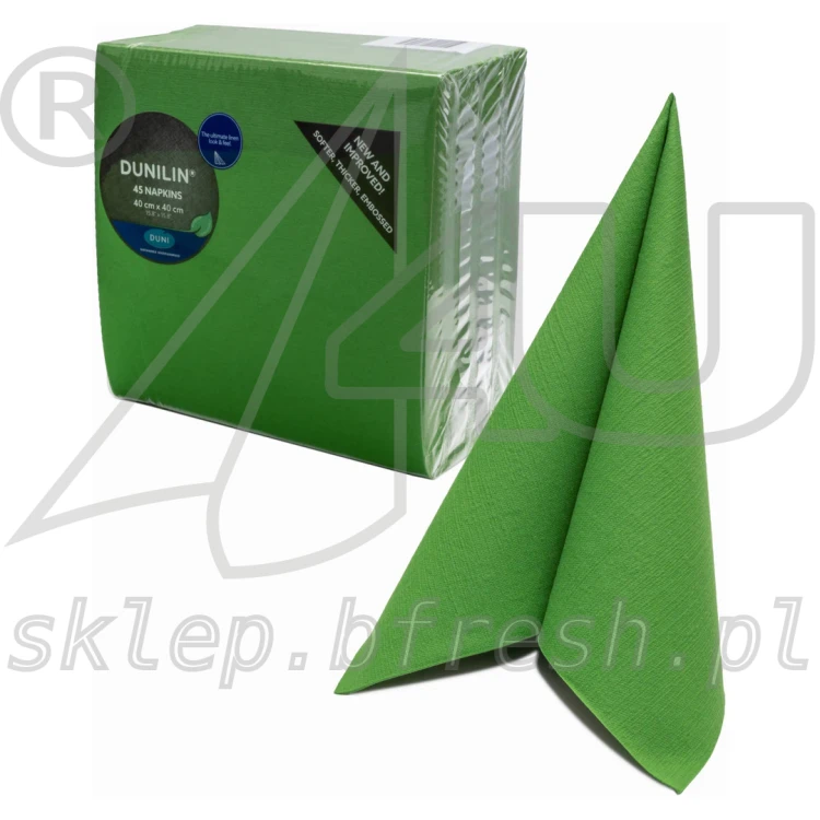 Serwetki flizelinowe Dunilin 40x40 cm Zielony Liść 45 szt