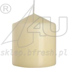 ŚWIECE bryłowe pieńkowe ECRU 80/90 mm 6 SZT.