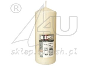 ŚWIECA BRYŁOWA PIEŃKOWA ECRU 150/60 mm BISPOL 6 SZT.