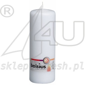 ŚWIECE bryłowe pieńkowe BIAŁE 200/70 mm BOLSIUS 8 SZT.