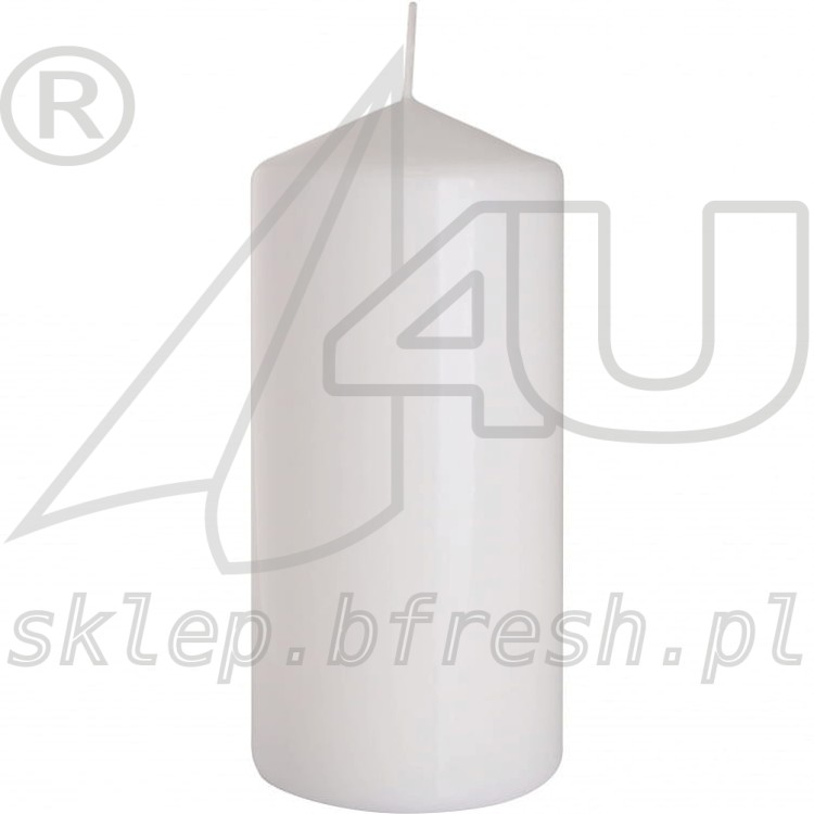 ŚWIECE bryłowe pieńkowe BIAŁE 150/70 mm 6 SZT. BISPOL