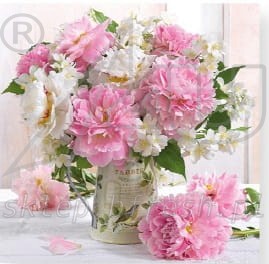 SERWETKA WZÓR KWIATY KW 110 33x33 (20 szt.)