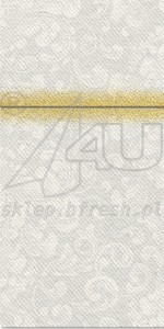 Kieszonki flizelinowe na sztućce Rococo White 25 szt - PAW