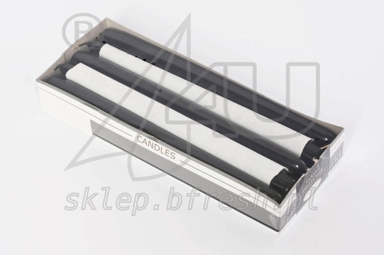 Świece stożkowe 240/22 mm Czarne 10 szt