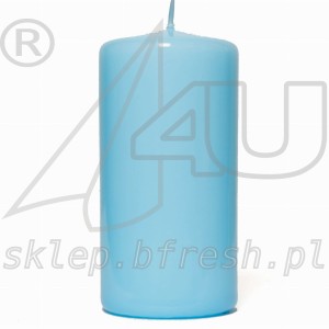 świeca walec niebieska 120x58