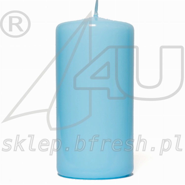 świeca walec niebieska 120x58