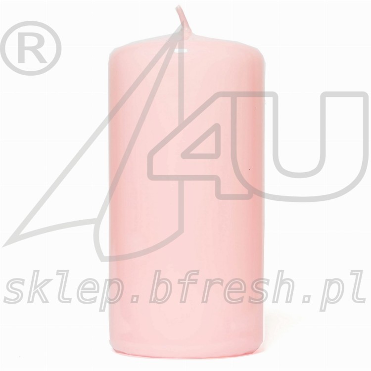 świeca walec różowa 120x58