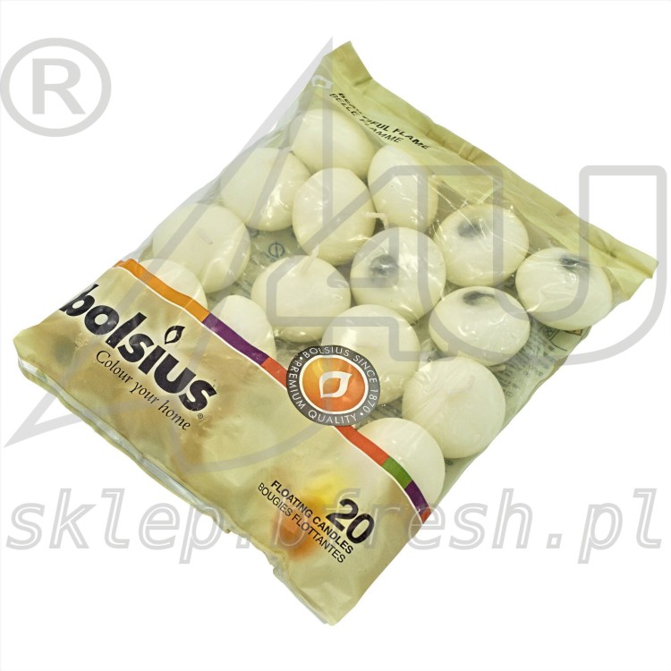 Świece pływające 20szt ecru