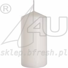 ŚWIECE bryłowe pieńkowe BIAŁE 120/60 mm 6 SZT. BISPOL