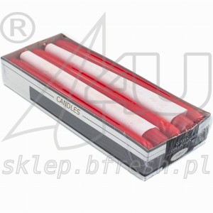 Świece stożkowe czerwone 10 szt