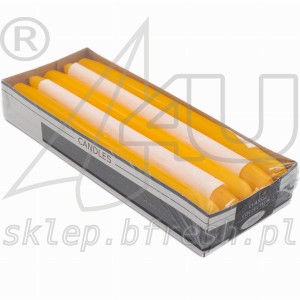 Świece stożkowe żółte 10szt