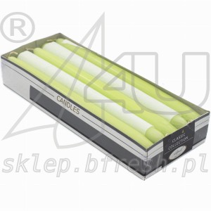 Świece stożkowe pistacjowe 10 szt