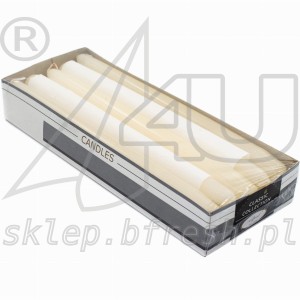 Świece stożkowe ecru 10 szt