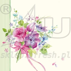 Serwetki papierowe 33x33 cm 3w Kwiaty KW-054 - 20 szt 