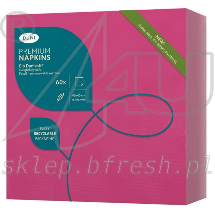 Serwetki flizelinowe Bio Dunisoft 40 x 40 cm Fuksja