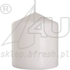 ŚWIECE bryłowe pieńkowe BIAŁA 80/90 mm 6 SZT.