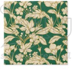 Serwetki flizelinowe 40 x 40 cm Beautiful Floral Pattern Dark Green 50 szt 
