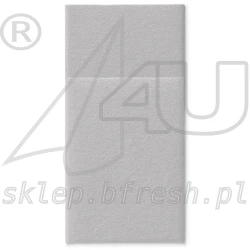 Kieszonki flizelinowe na sztućce 40 x 40 cm Srebrne 25 szt PAW