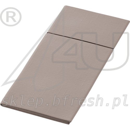 Kieszonki na sztućce Duniletto Slim 40 x 33 cm Szarobeżowe  65 szt