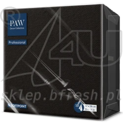 Serwetki Softpoint 38x38 cm 1/4 Czarne 50 szt