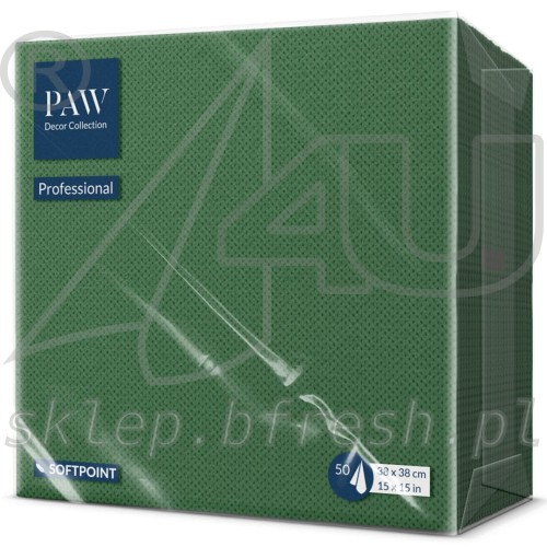 Serwetki Softpoint 38x38 cm 1/4 "Butelkowa" Zieleń 50 szt