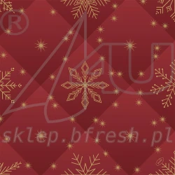 Serwetki flizelinowe Bio-Dunisoft 40x40 cm Rhombus Bordowy 60 szt