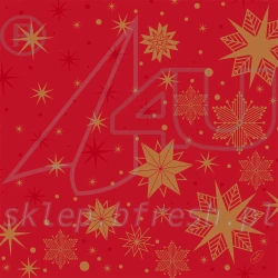 Serwetki flizelinowe Bio-Dunisoft 40x40 cm Stargazing Red 60 szt