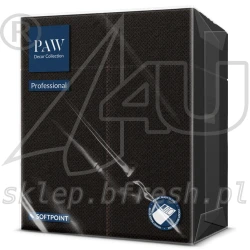 Kieszonki papierowe na sztućce Softpoint 32x38 cm Czarne 50 szt 