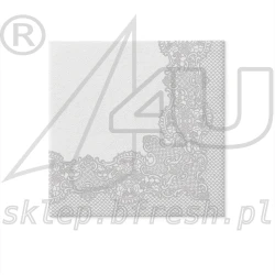 Serwetki flizelinowe 40 x 40 cm Srebrna Koronka 50 szt