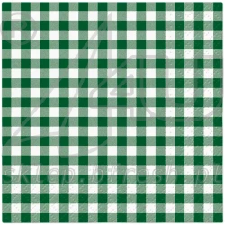 Serwetki papierowe 33x33 cm 2w Zielona Krata 50 szt PAW
