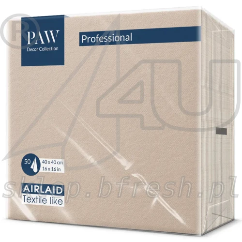 Serwetki flizelinowe Airlaid PAW 40 × 40 cm beżowe 50 szt