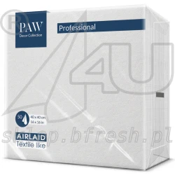 Serwetki flizelinowe 40x40 cm Białe 50 szt PAW