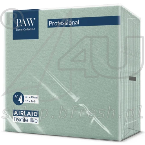 Serwetki flizelinowe Airlaid PAW 40 × 40 cm jasnozielone 50 szt