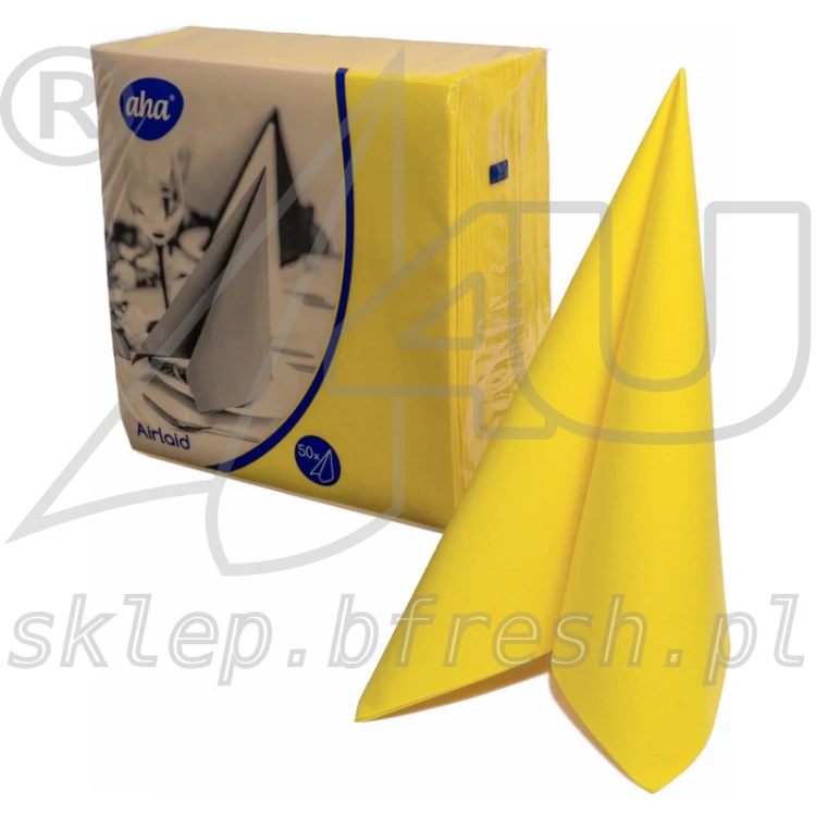 Serwetki flizelinowe Airlaid Hanke Tissue AHA 40 × 40 cm żółte 50 szt