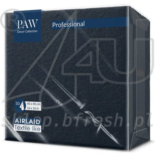 Serwetki flizelinowe Airlaid PAW 40 × 40 cm czarne 50 szt