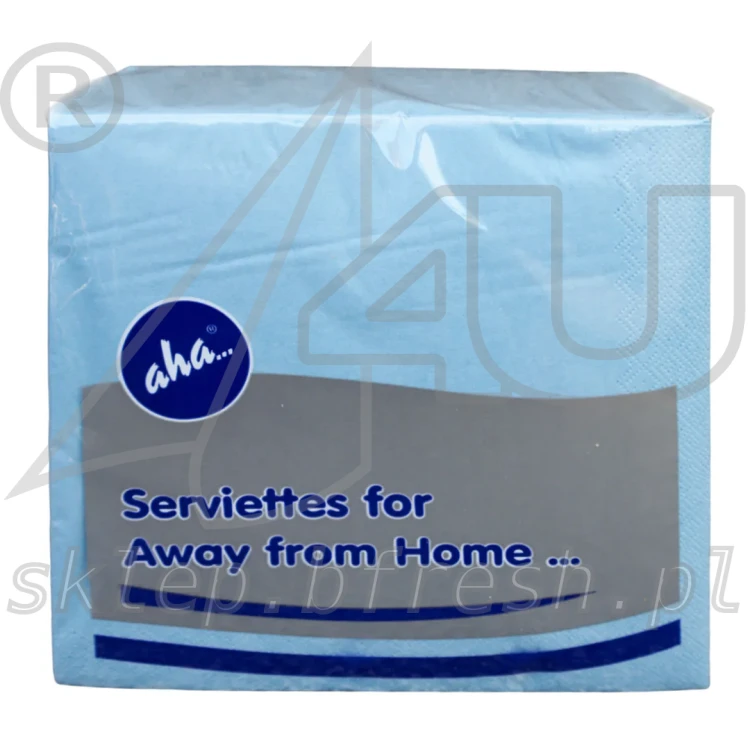 Serwetki papierowe Hanke Tissue AHA 40 x 40 cm 3w niebieskie 100 szt