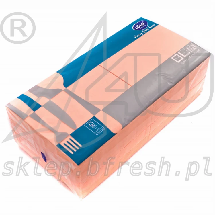 Serwetki papierowe Hanke Tissue AHA 33 x 33 cm 2w łososiowe 250 szt