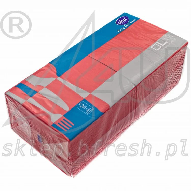Serwetki papierowe Hanke Tissue AHA 33 x 33 cm 3w czerwone 200 szt