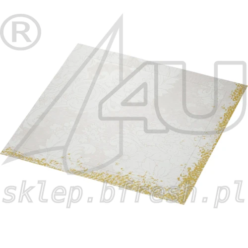 Serwetki papierowe Duni Classic 40 x 40 cm 4w białe ze złotym ornamentem