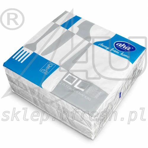 Serwetki papierowe Hanke Tissue AHA 40 x 40 cm 2w białe 100 szt