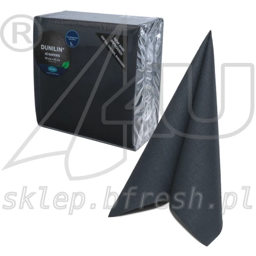 Serwetki flizelinowe Dunilin 40 x 40 cm czarne 45 szt