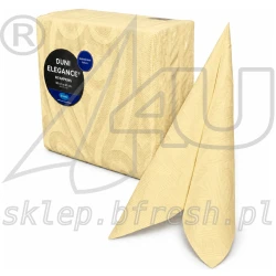 Serwetki flizelinowe tłoczone Duni Elegance Lily 40x40 cm Kremowe 40 szt