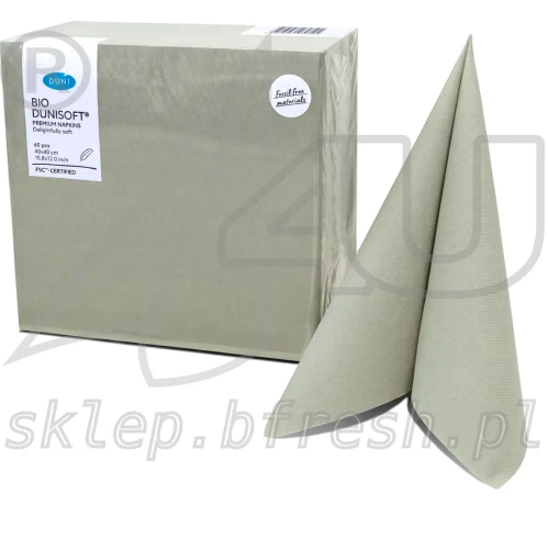 Serwetki flizelinowe Airlaid Bio-Dunisoft 40 x 40 cm pistacjowe 60 szt